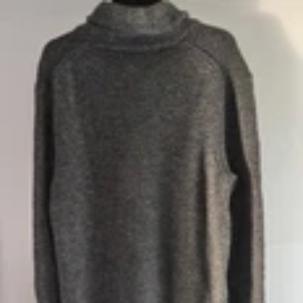 Banana Republic L Shawl Neck Sweater Gray Long Sleeve Cozy Luxe Preppy Knit - Picture 3 of 8